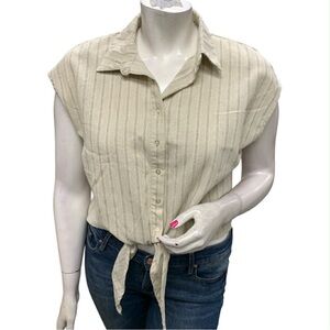 Modern Works NWT Chic Beige Button-Down Shirt Size XL